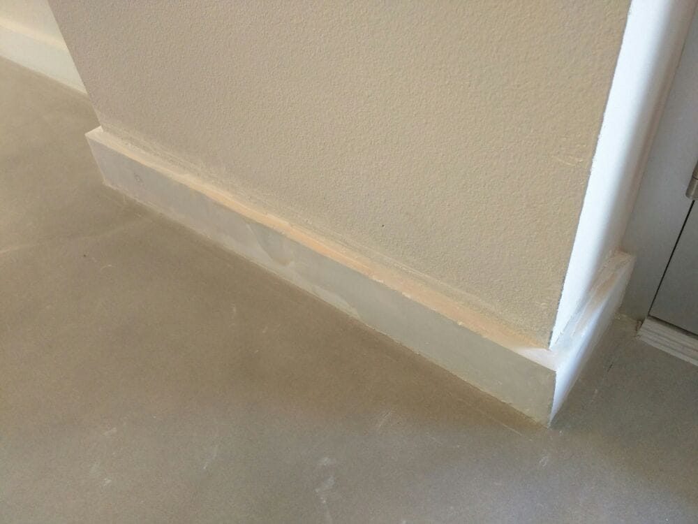 Baseboard trim after the repair